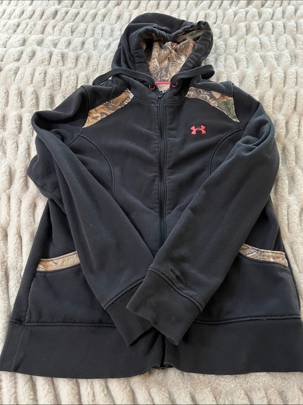 Under Armour Black Hoodie with Camo Accents